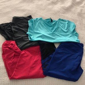 Workout bundle. 3 pairs leggings/ workout shirt.